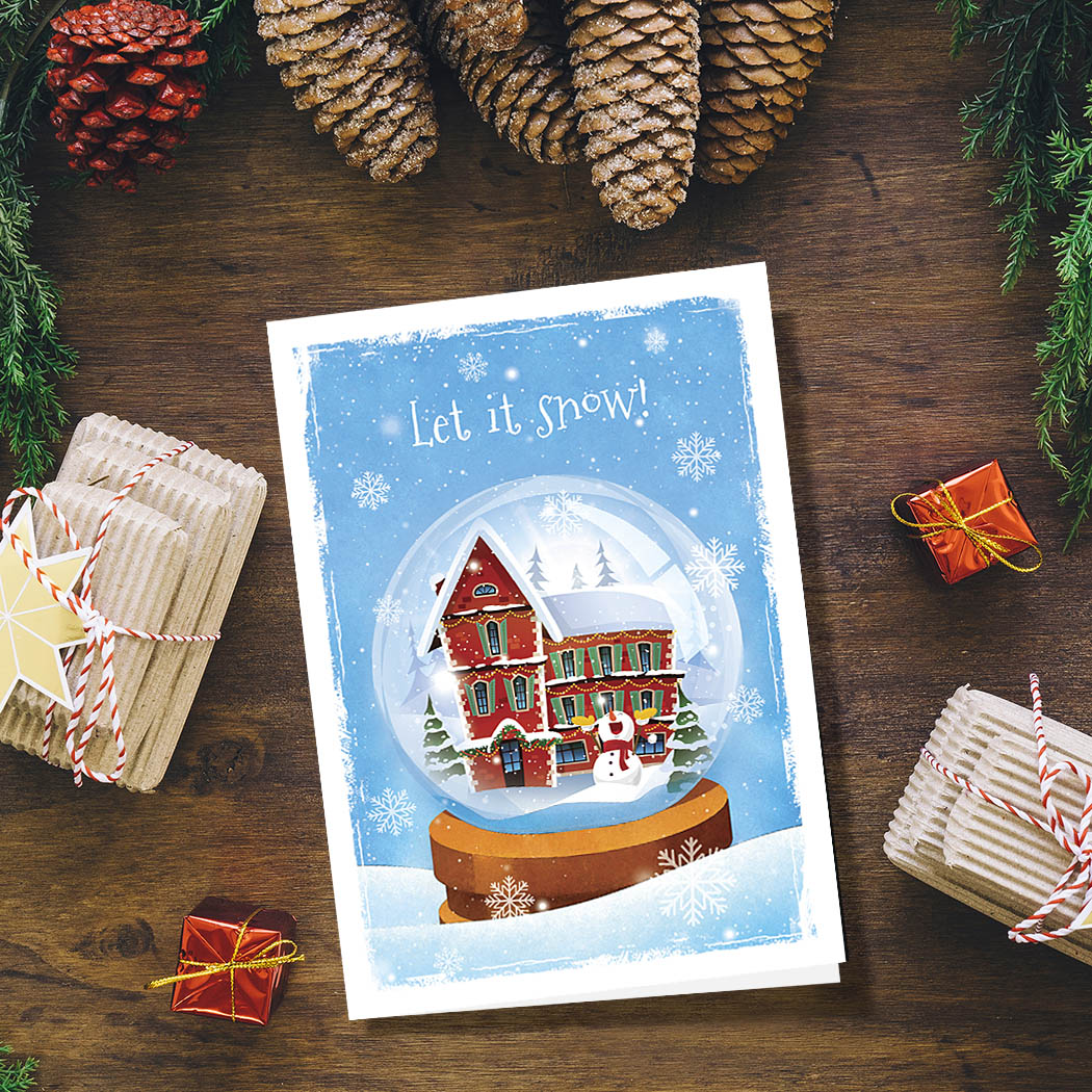 Snow Globe | 5x7 Blank Card