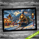 Christmas Train Postcard