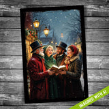 Christmas Caroling Postcard