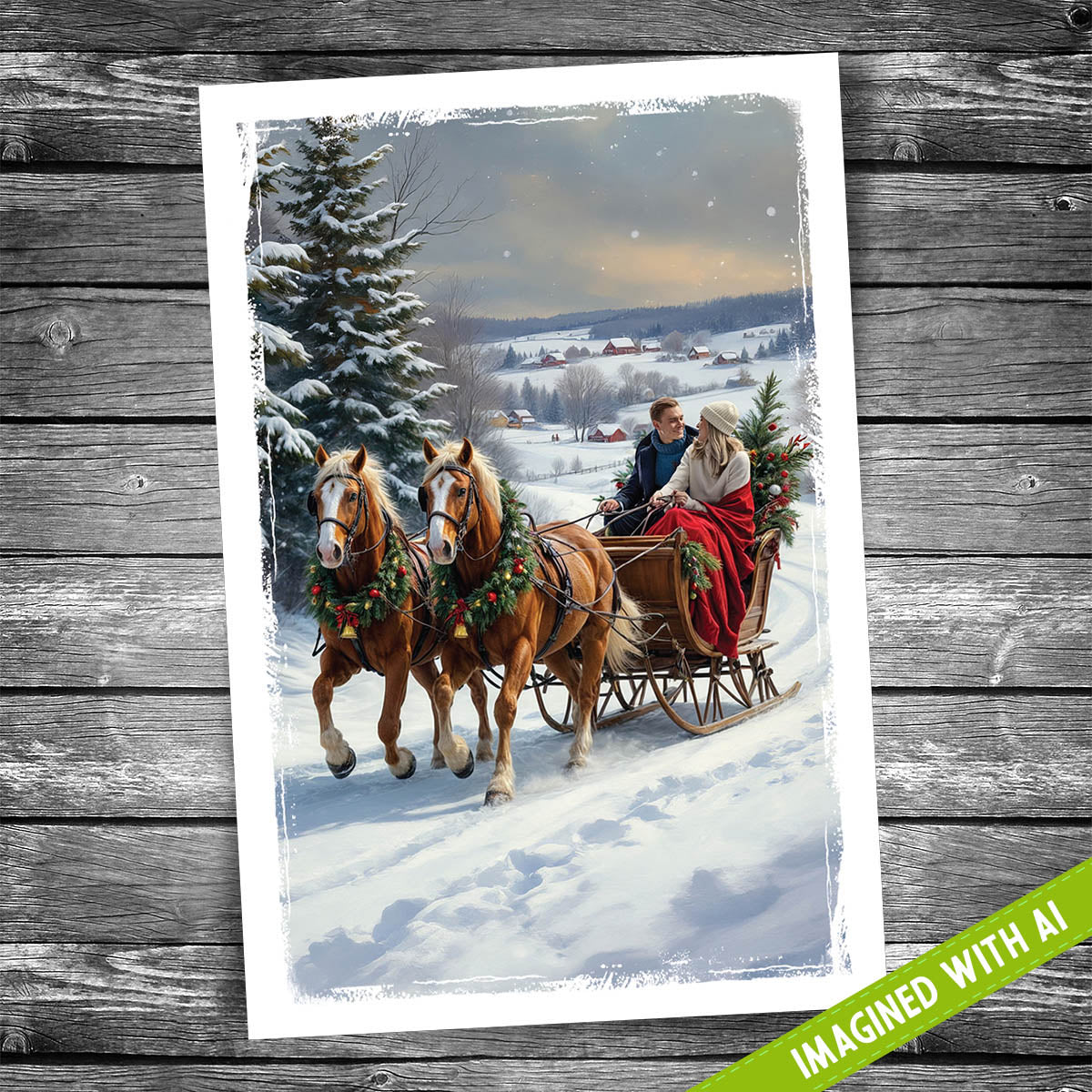 Sleigh Ride Postcard