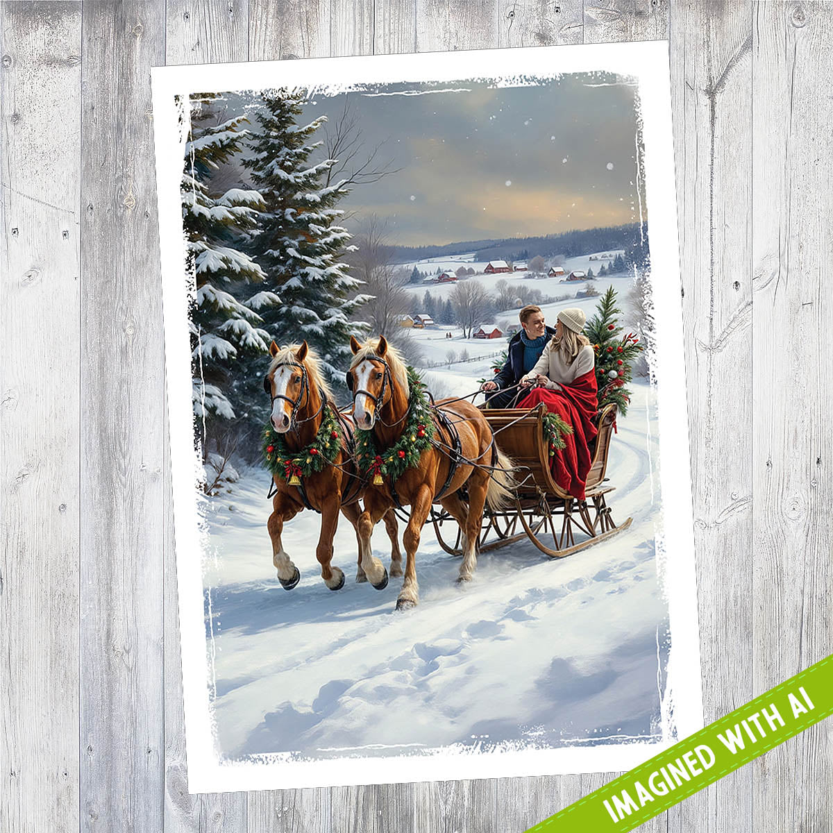 Sleigh Ride | 5x7 Blank Card