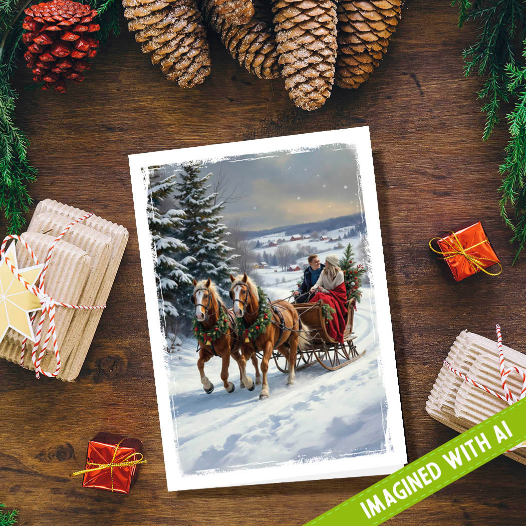 Sleigh Ride | 5x7 Blank Card