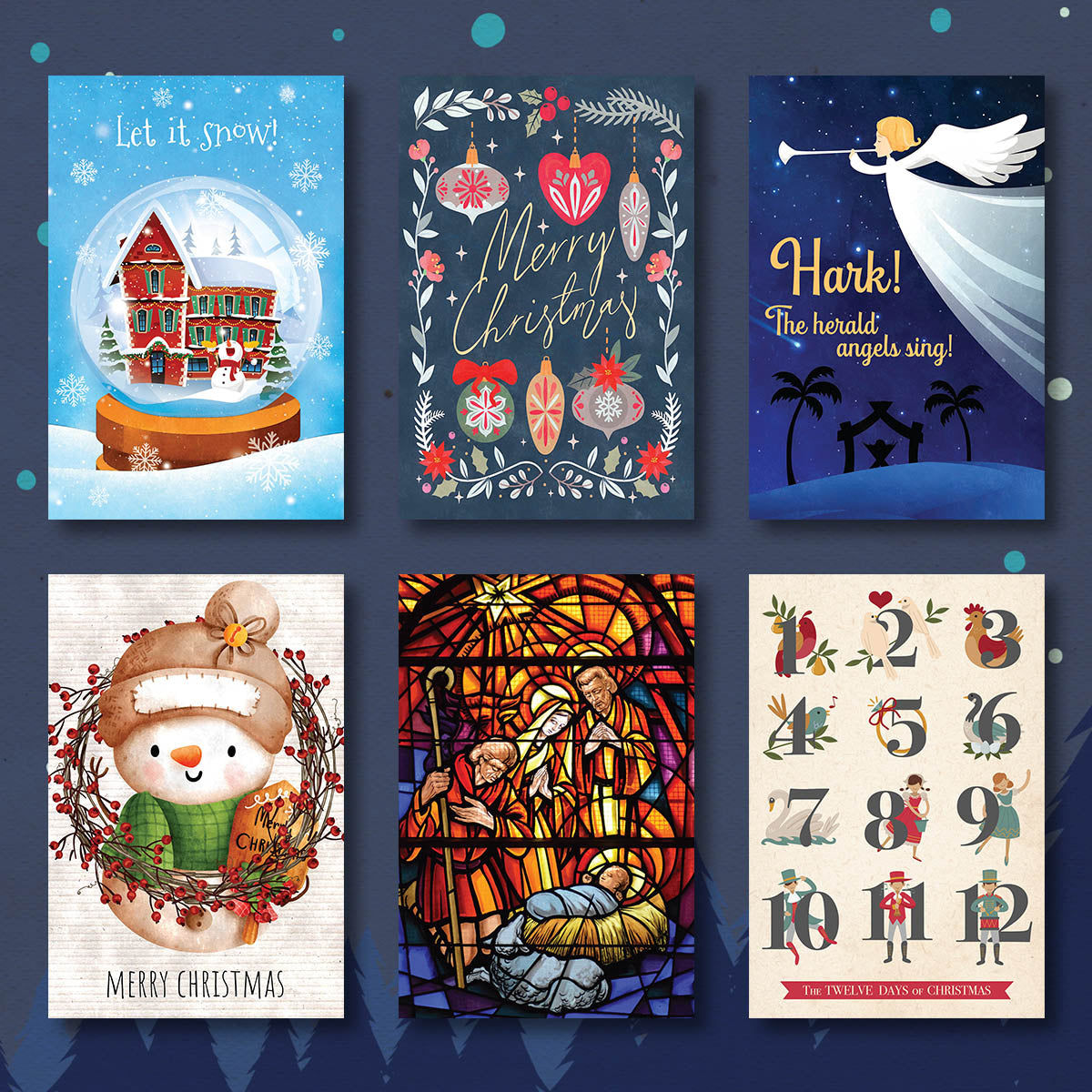 Christmas Postcards | Set of 25