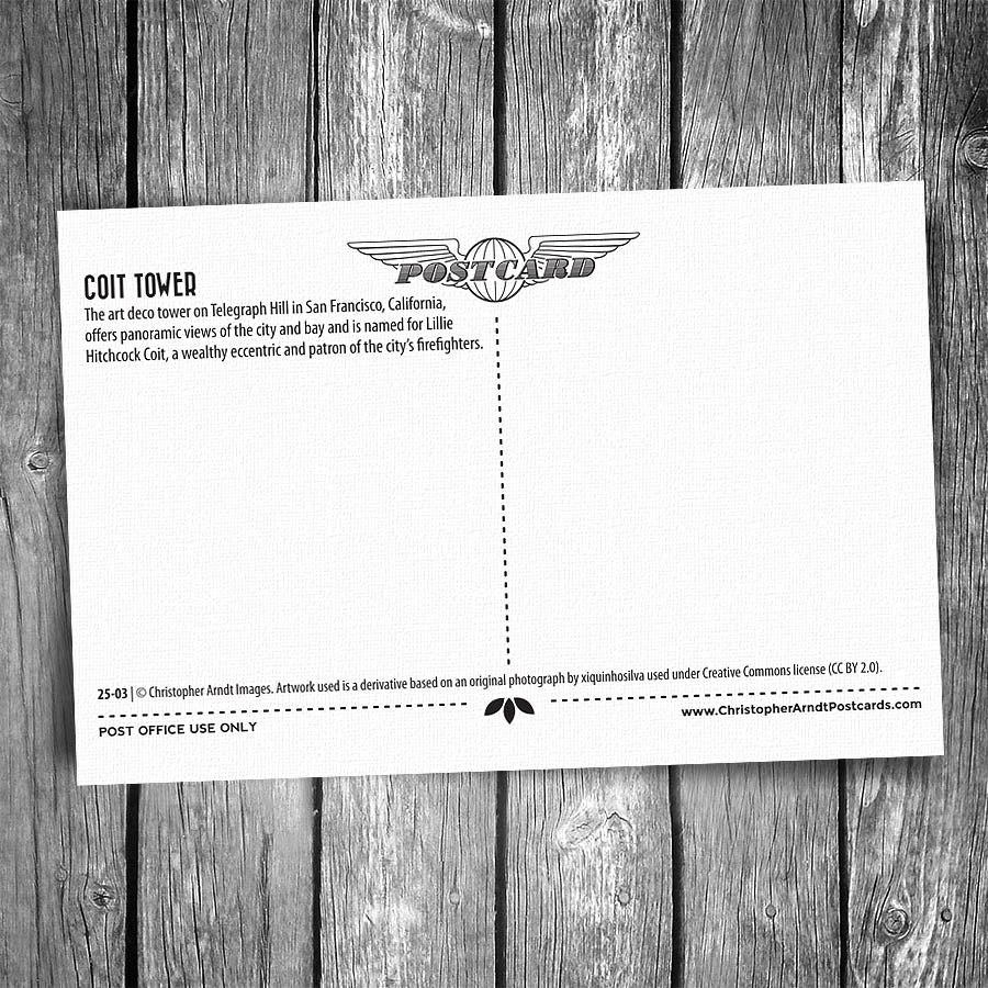 San Francisco Coit Tower Postcard