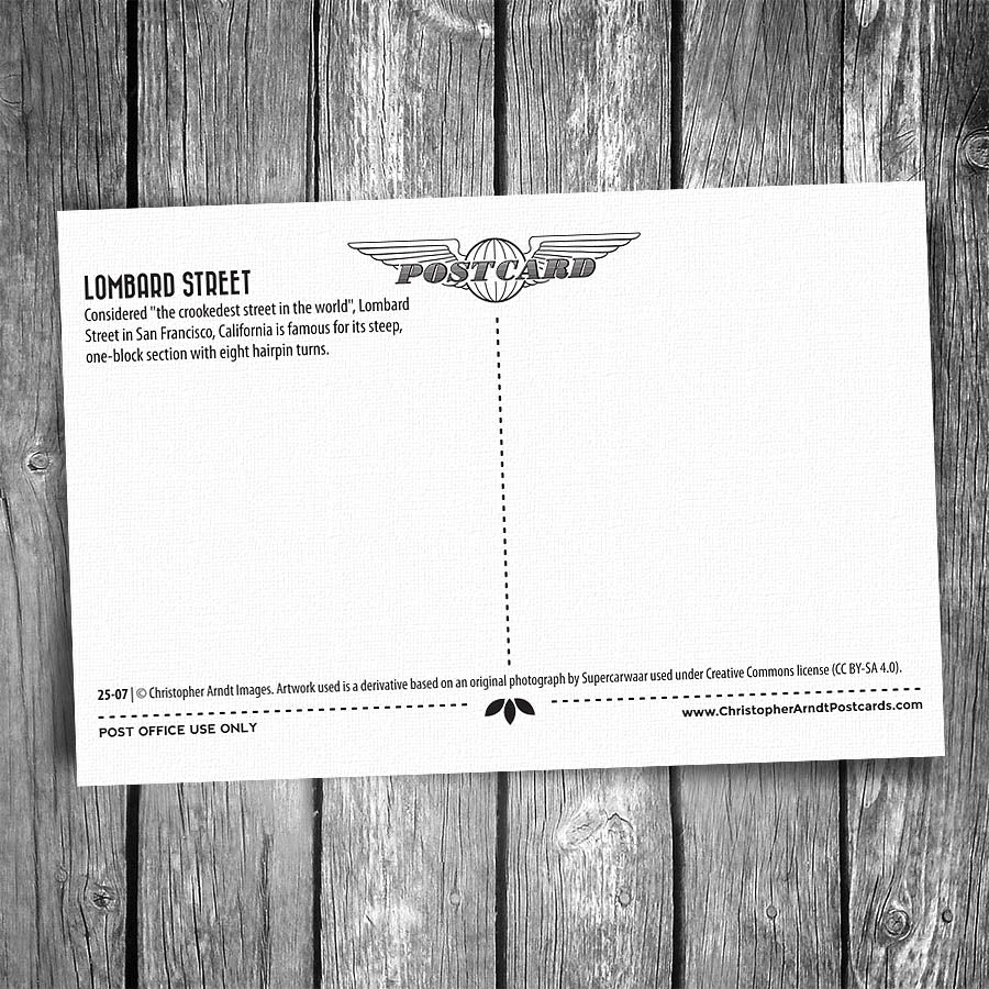 San Francisco Lombard St Postcard