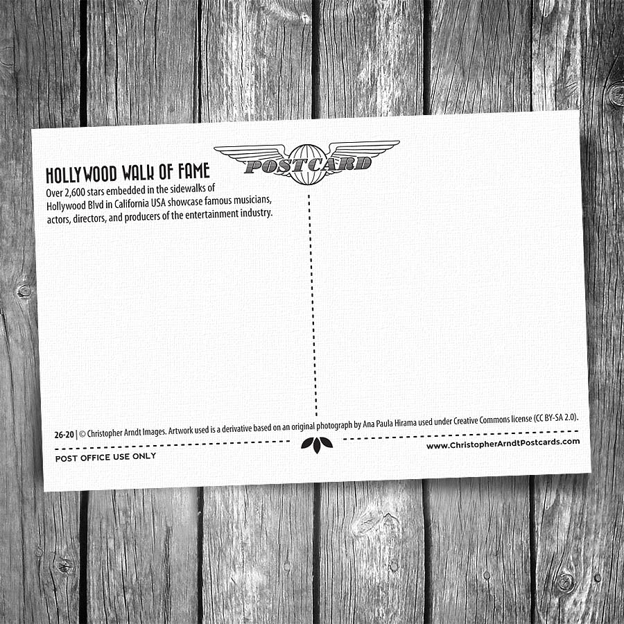 Walk of Fame Postcard