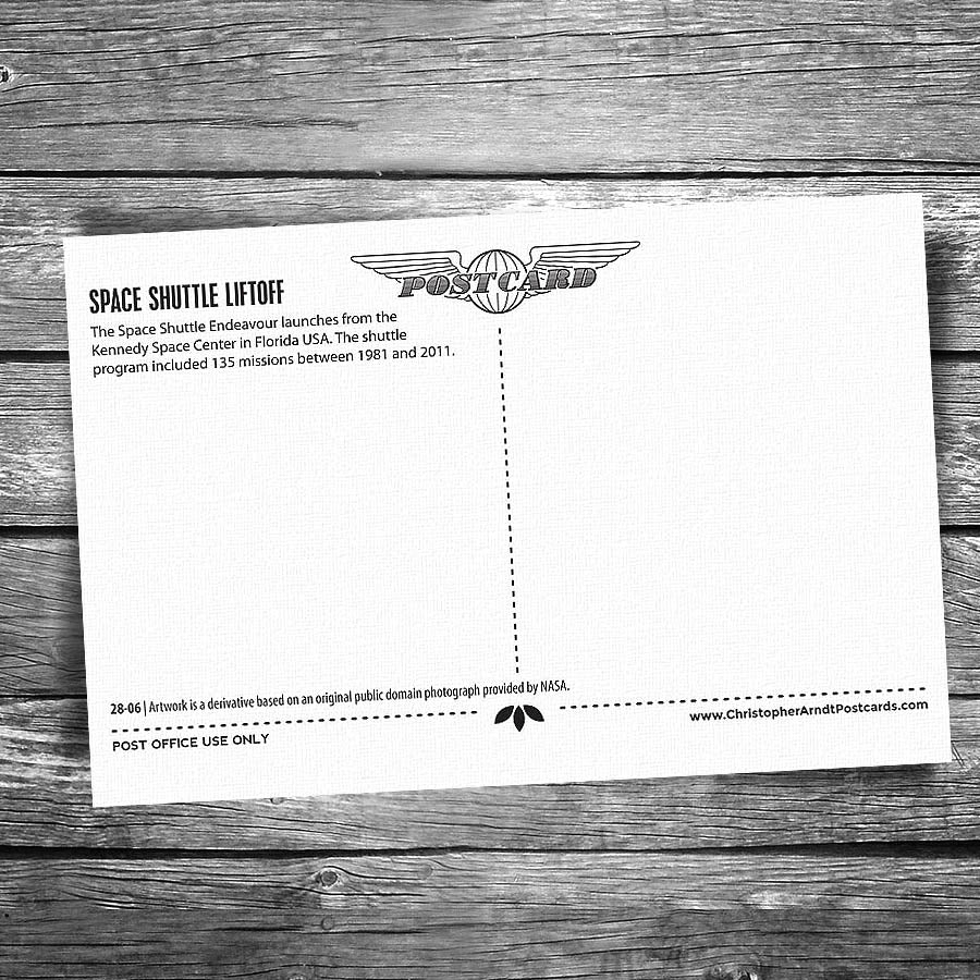 Space Shuttle Liftoff Postcard