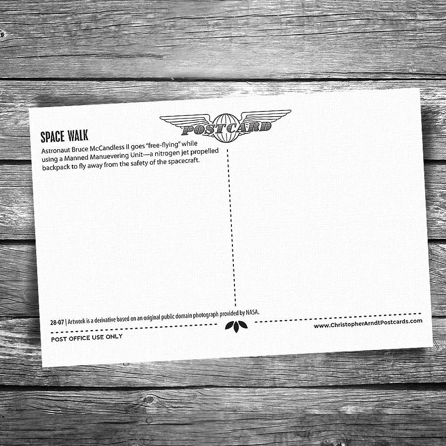Astronaut Spacewalk Postcard