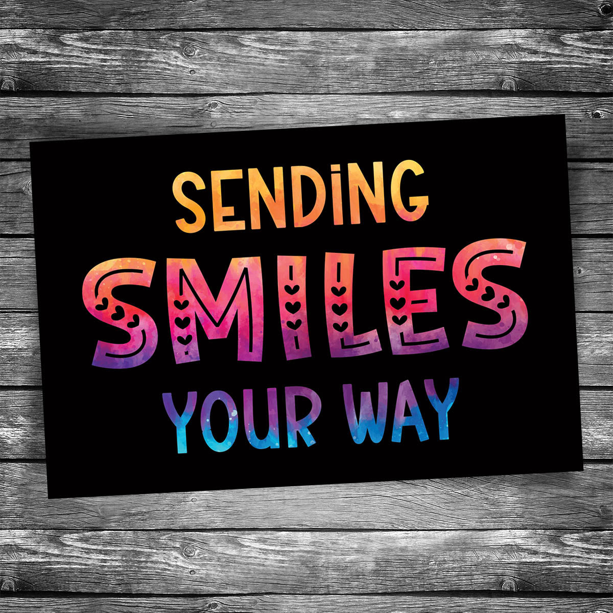 Sending Smiles Your Way Postcard – Christopher Arndt Postcard Co