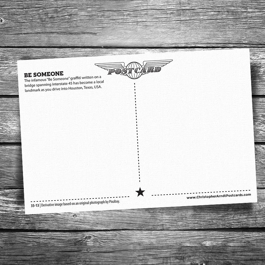 Houston Be Someone Bridge Postcard