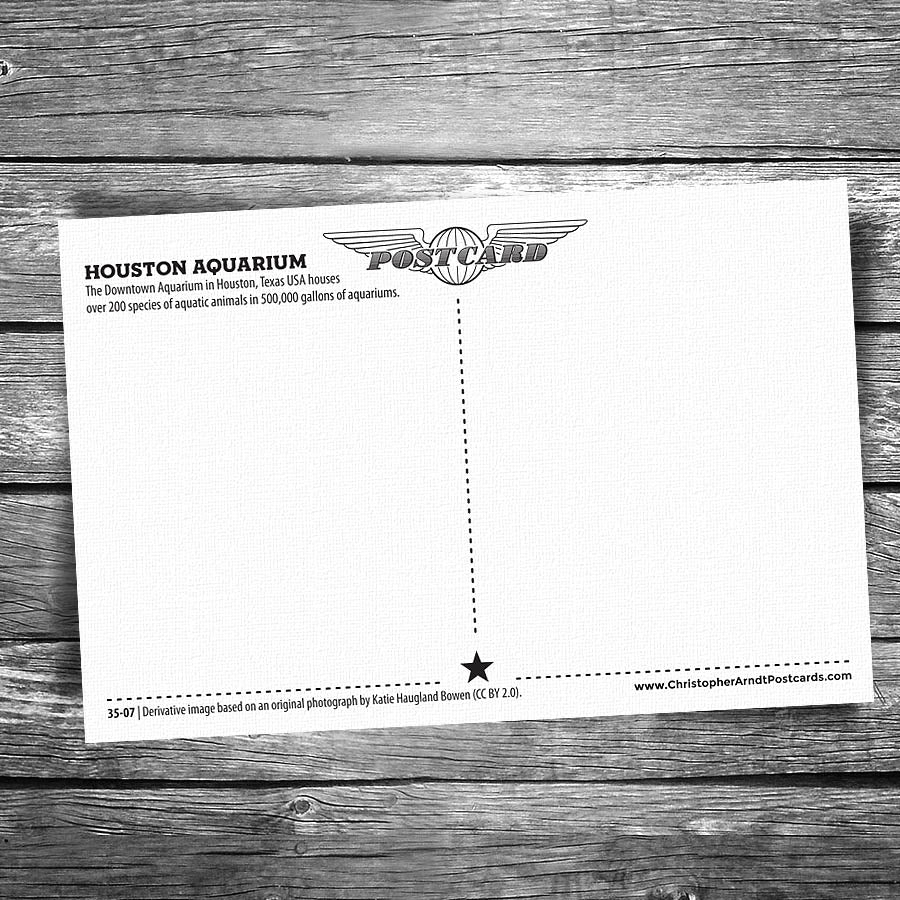 Houston Aquarium Postcard