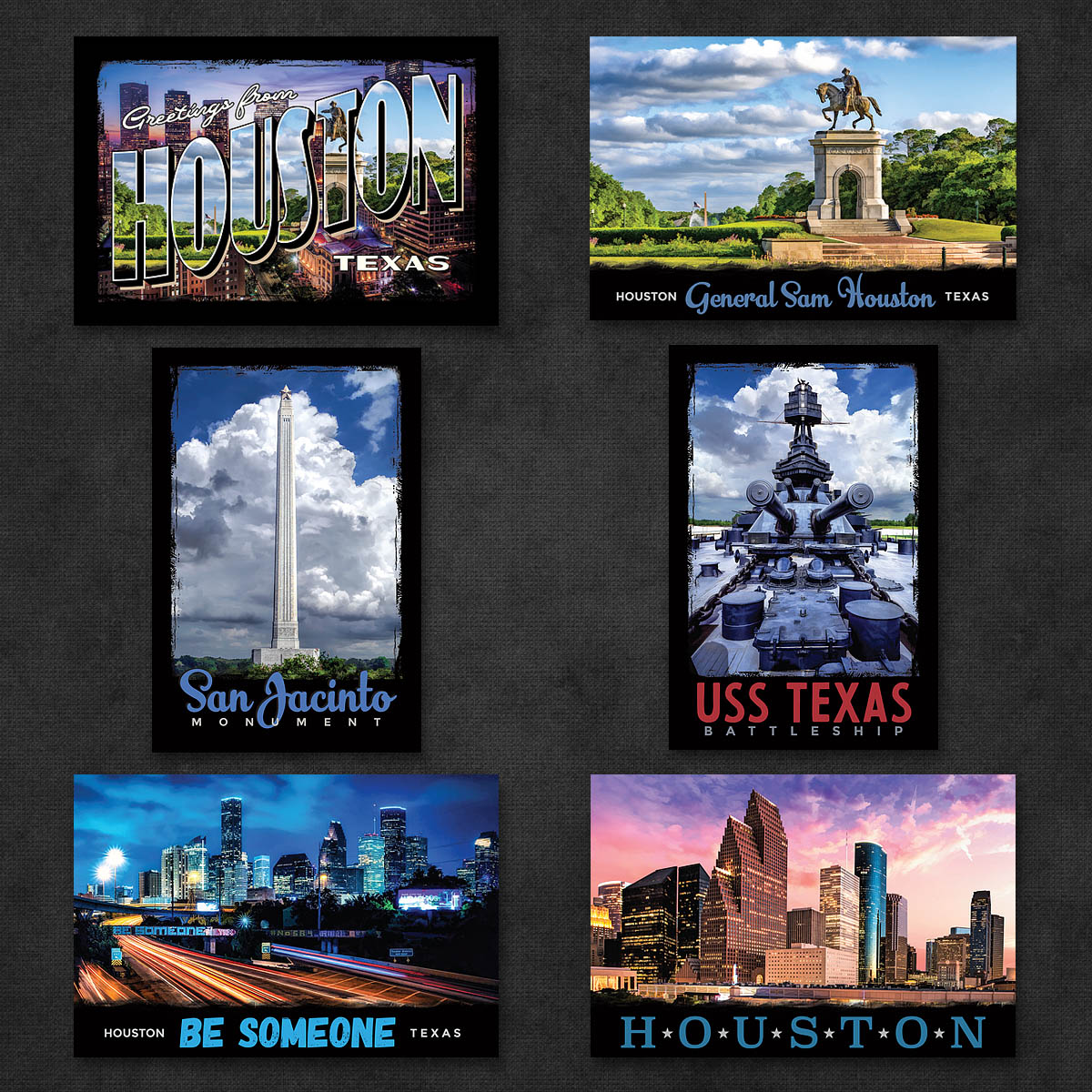 Houston Texas Postcards | Set of 6