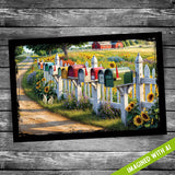Country Mailboxes Postcard