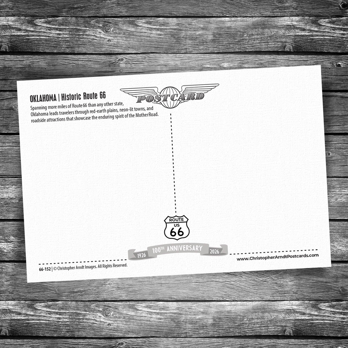 OKLAHOMA - I Love Route 66 100th License Plate Postcard | 4x6 Postcard