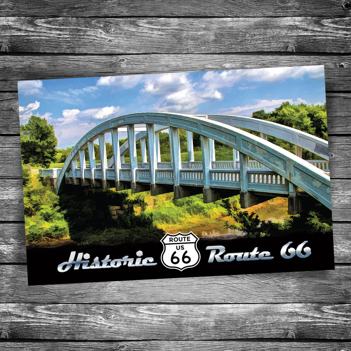 Route 66 Rainbow Bridge Postcard