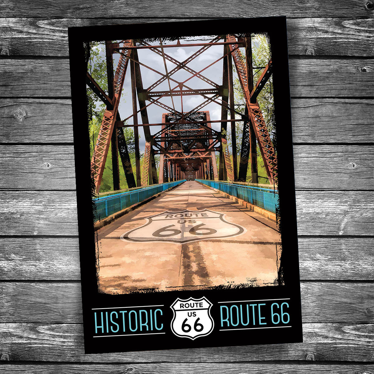 Route 66 Chain of Rocks Bridge Postcard