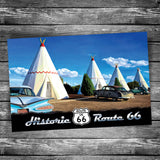 Route 66 Wigwam Motel Teepee Postcard