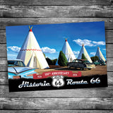 Route 66 Wigwam Motel Teepee Postcard - 100th Anniversary