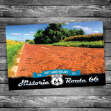 Route 66 Brick Road Postcard - 100th Anniversary