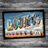 Route 66 Greetings From Cadillac Ranch Postcard