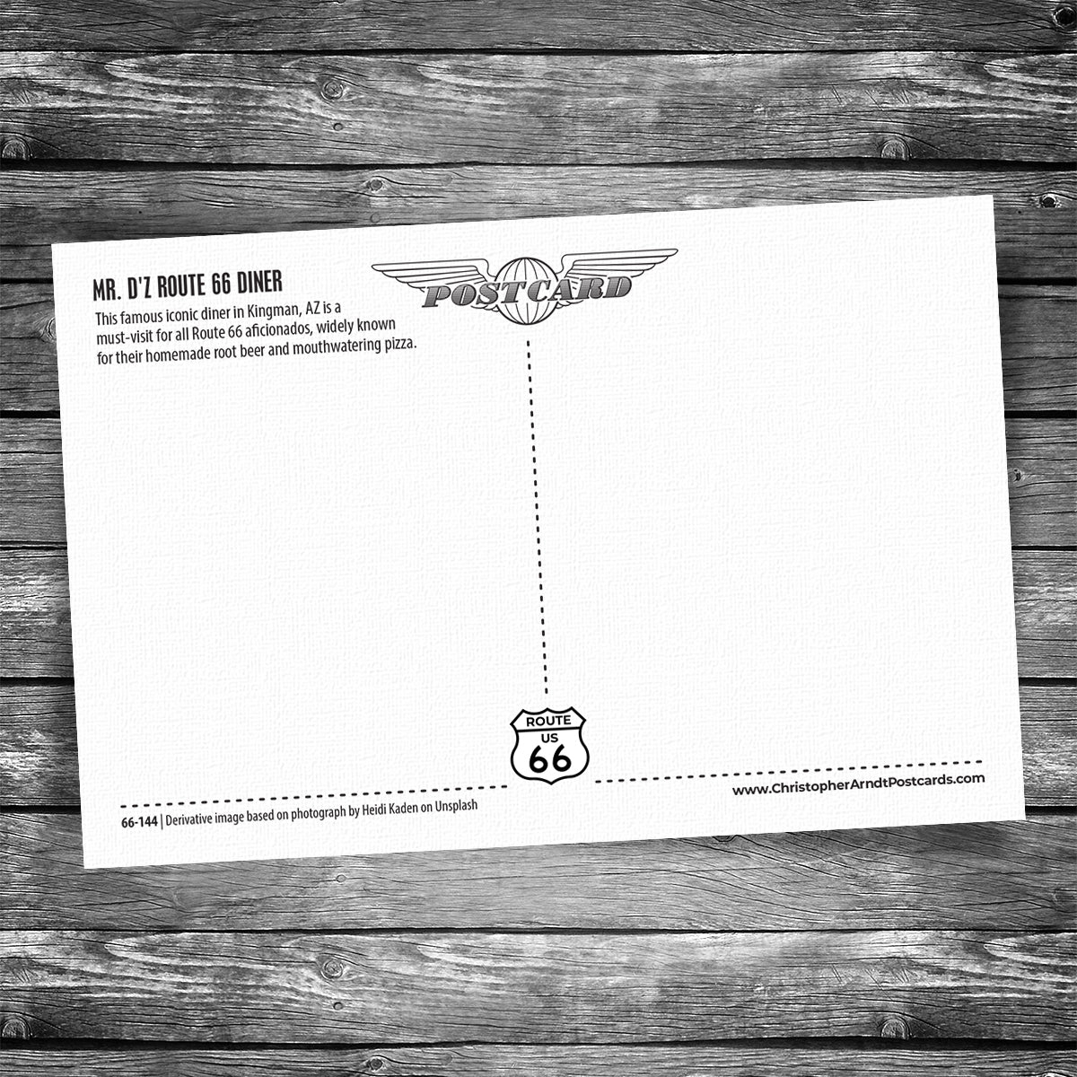 Mr. D'z Route 66 Diner Postcard