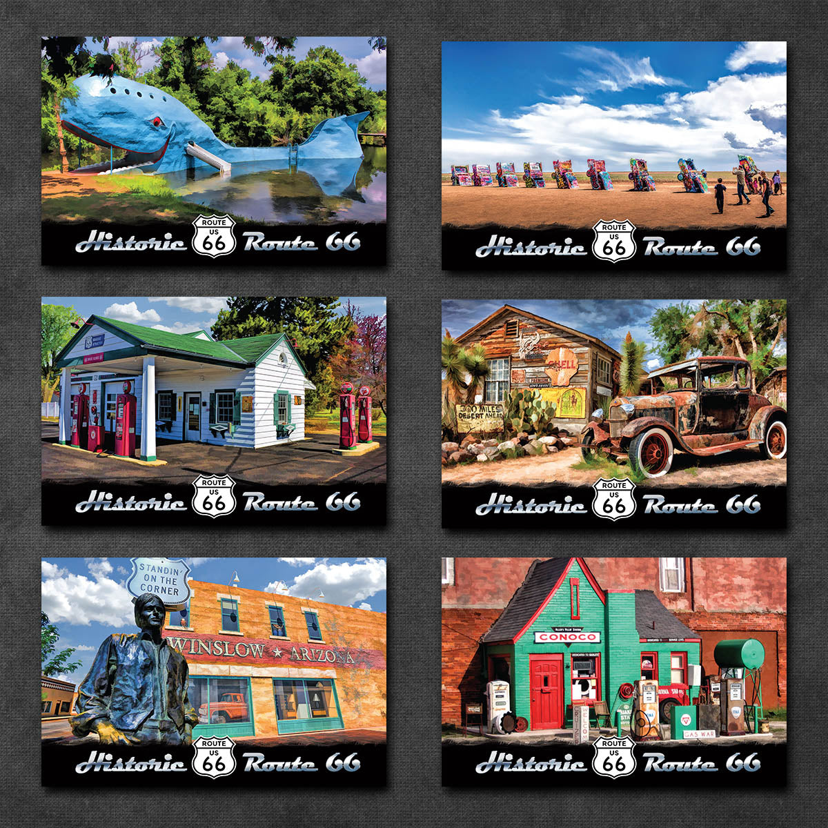 Route 66 Postcards | Set of 23