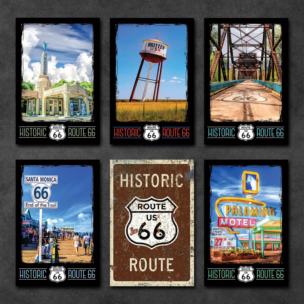 Route 66 Postcards | Set of 23