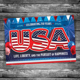 USA 250th Anniversary Postcard