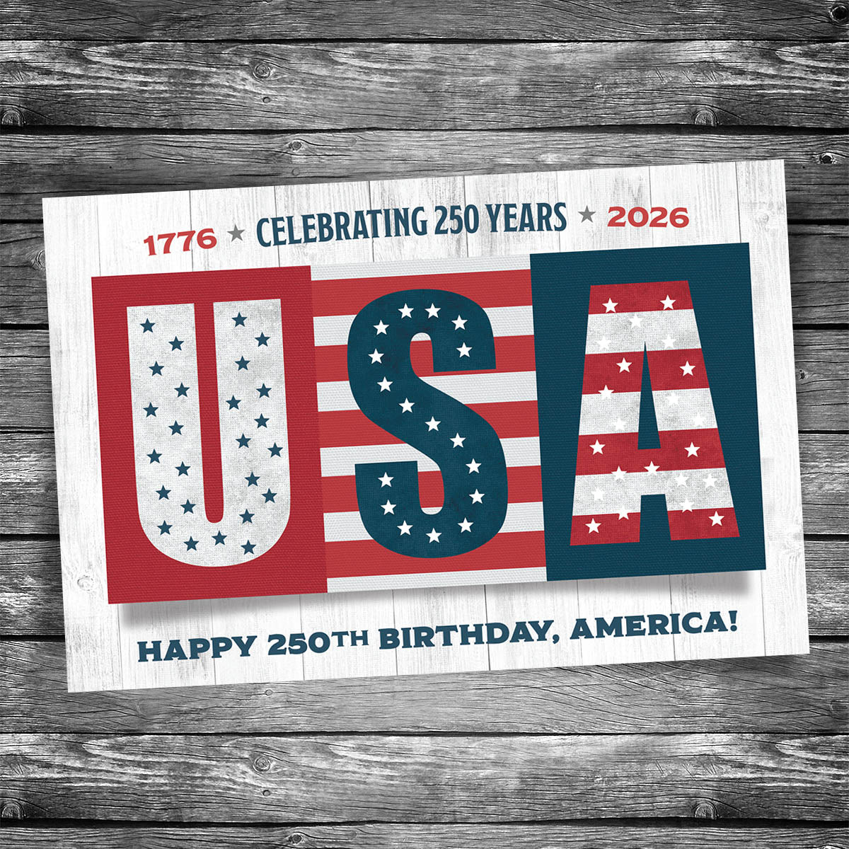 USA Wood Sign | 4x6 Postcard