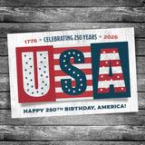 USA Wood Sign | 4x6 Postcard