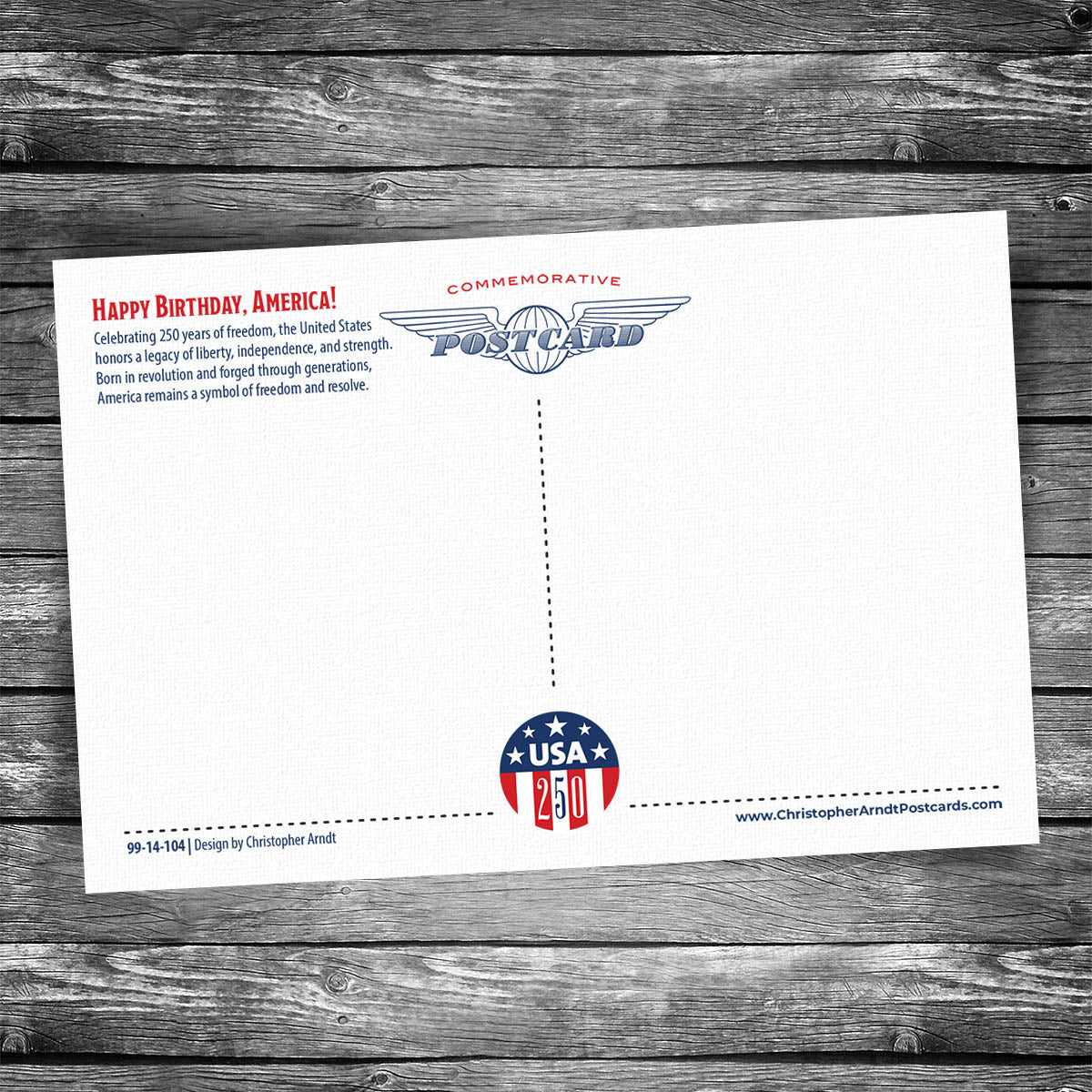 USA Wood Sign | 4x6 Postcard