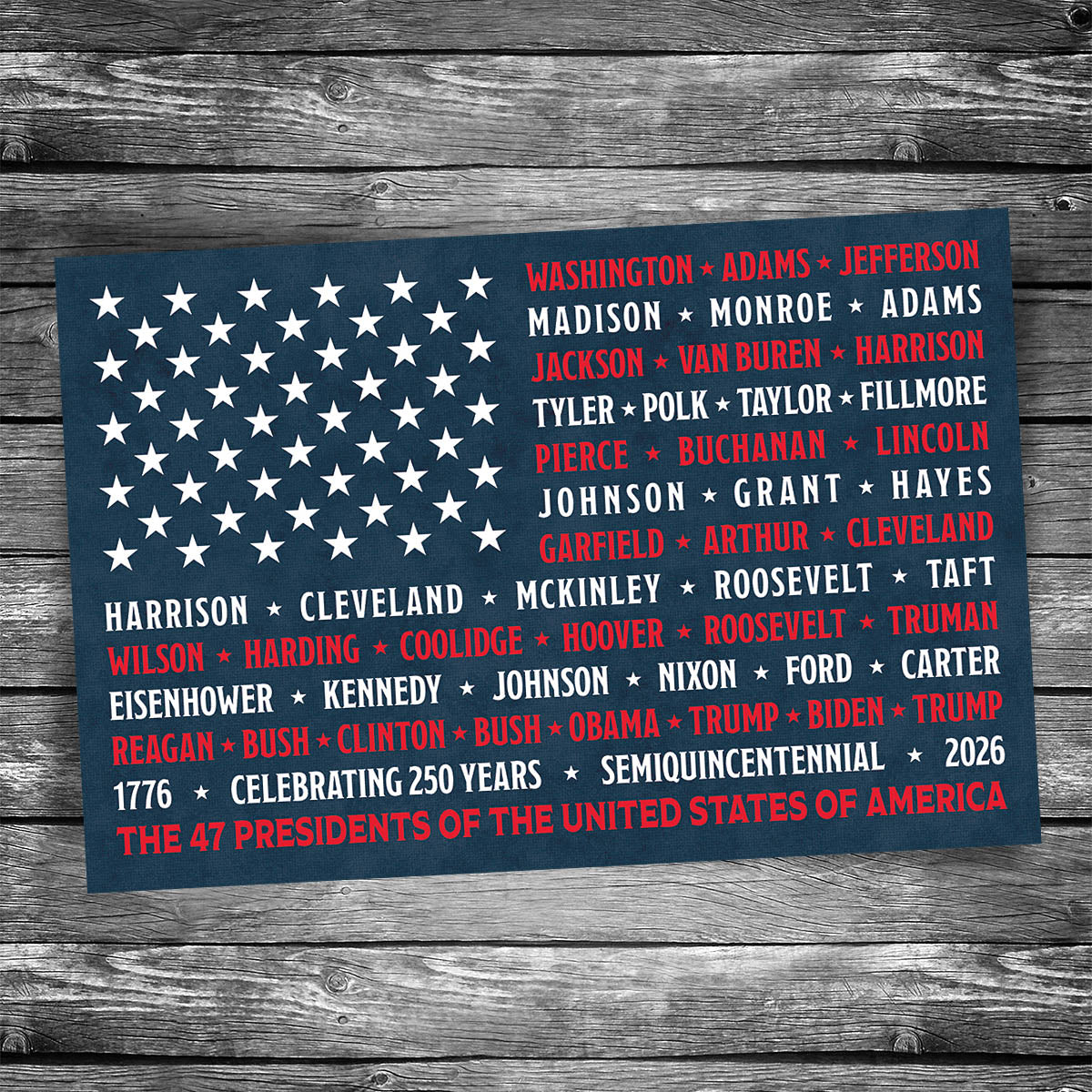 Flag of Presidents Postcard