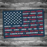 Flag of Presidents Postcard