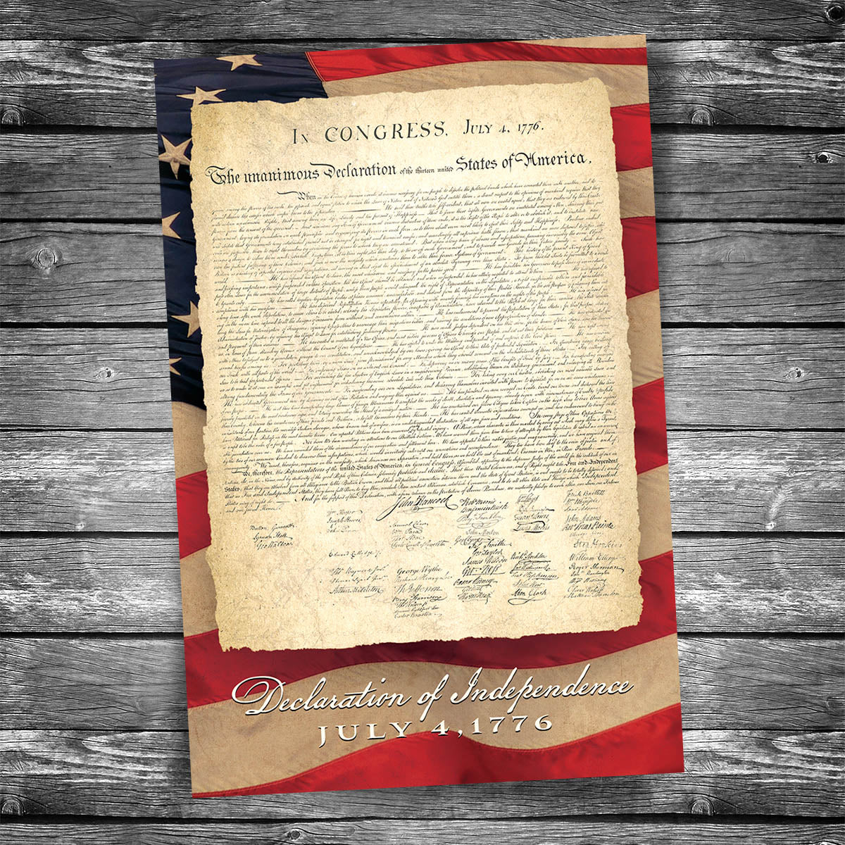 The Declaration of Independence | 4x6 Postcard