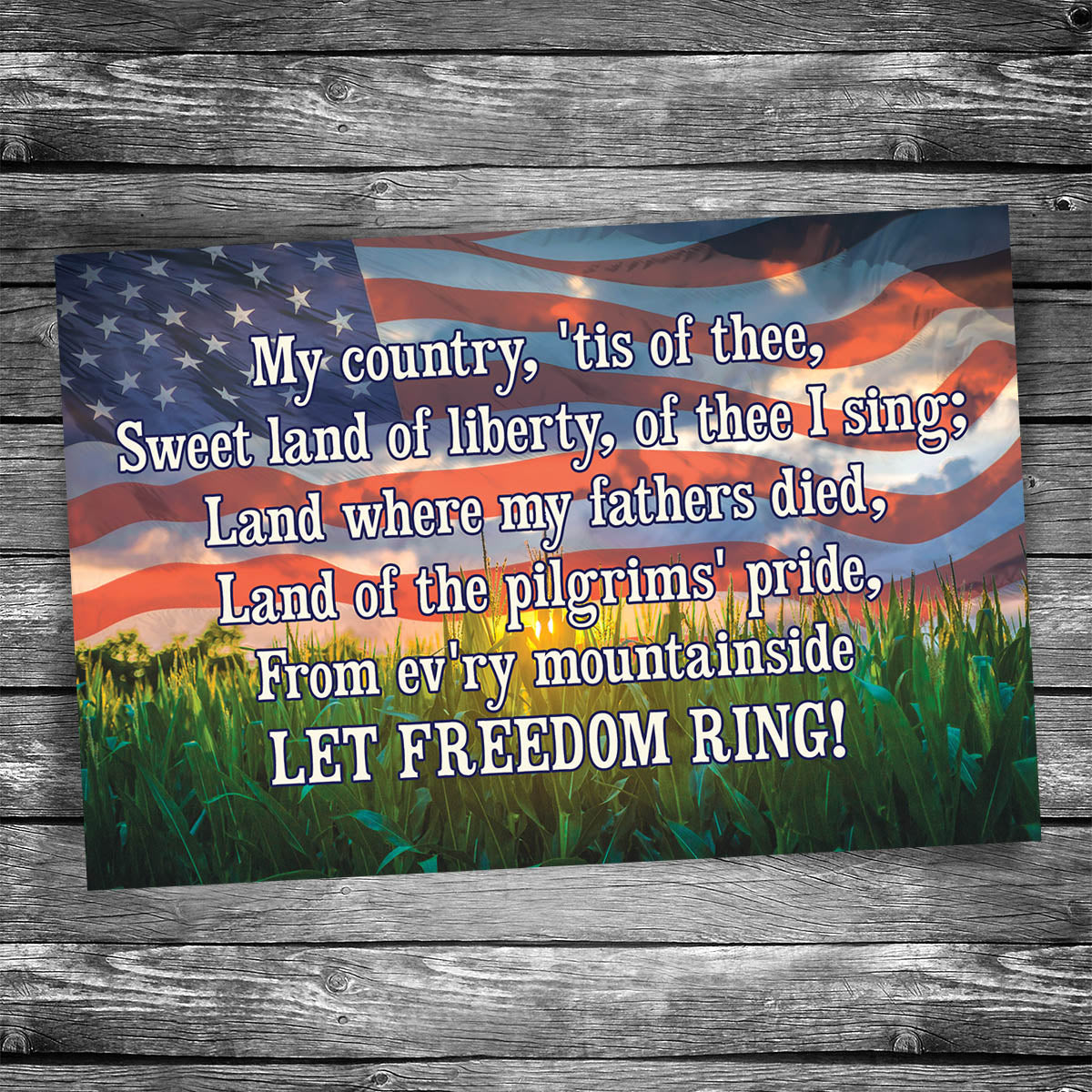 My Country 'Tis of Thee | 4x6 Postcard