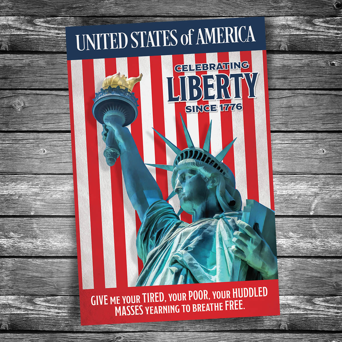Patriotic Statue of Liberty | 4x6 Postcard