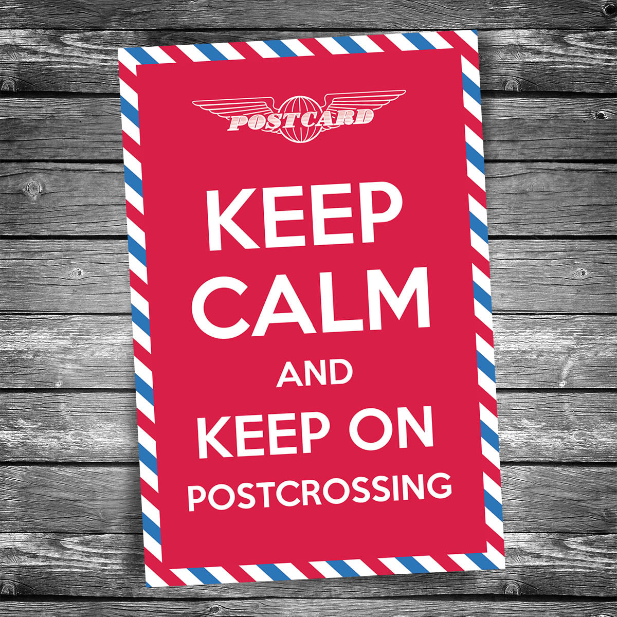Keep Calm and Keep on Postcrossing | 4x6 Postcard