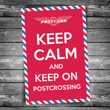 Keep Calm and Keep on Postcrossing | 4x6 Postcard