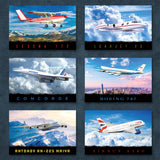 Airplanes of Aviation History Postcards | Set of 16