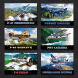 Airplanes of WWII Postcards | Set of 12