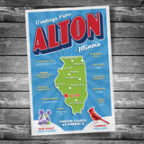 Greetings from Alton IL Postcard | Set of 8