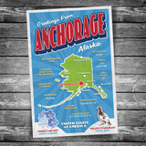 Greetings from Anchorage AK Postcard | Set of 8