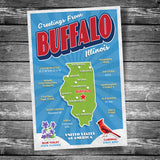 Greetings from Buffalo IL Postcard | Set of 8