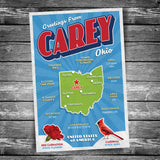 Greetings from Carey OH Postcard | Set of 8