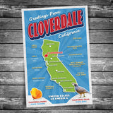 Greetings from Cloverdale CA Postcard | Set of 8