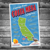 Greetings from Costa Mesa CA Postcard | Set of 8