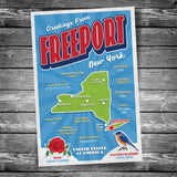 Greetings from Freeport NY Postcard | Set of 8