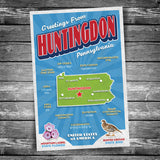 Greetings from Huntingdon PA Postcard | Set of 8