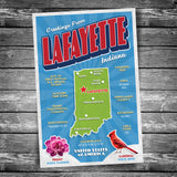 Greetings from Lafayette IN Postcard | Set of 8