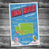 Greetings from Long Beach WA Postcard | Set of 8